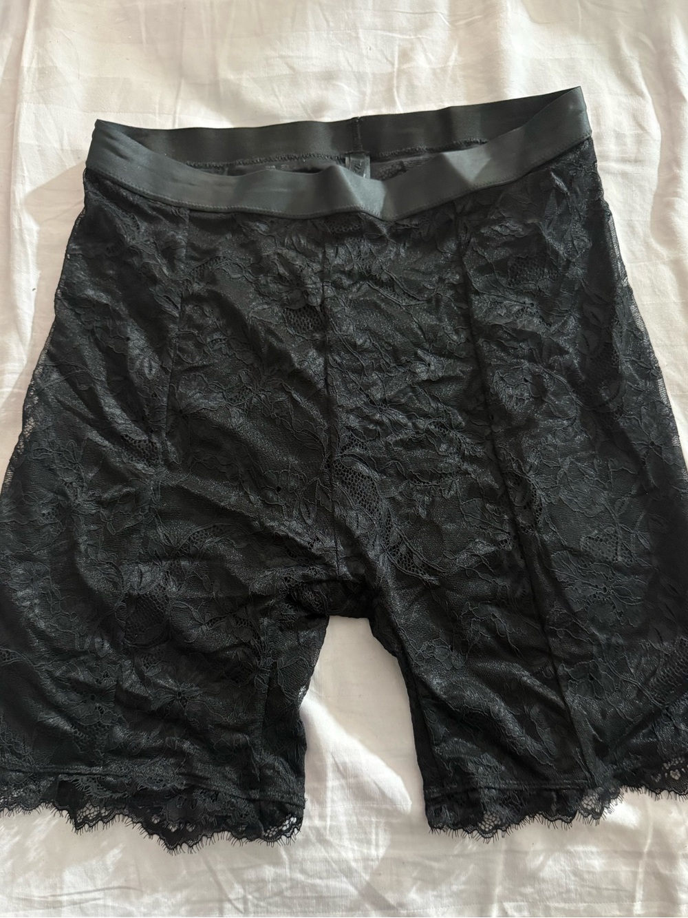Skims Black Lace Shorts